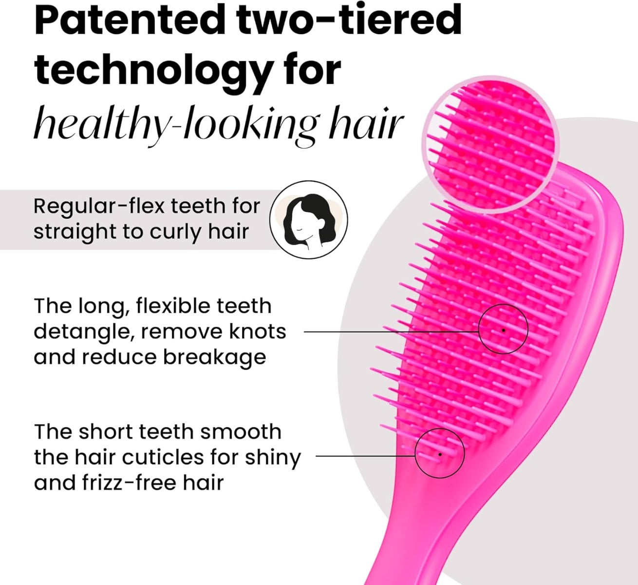 Tangle Teezer The Ultimate Detangler Mini Hairbrush, Straight & Curly (10 Colors)