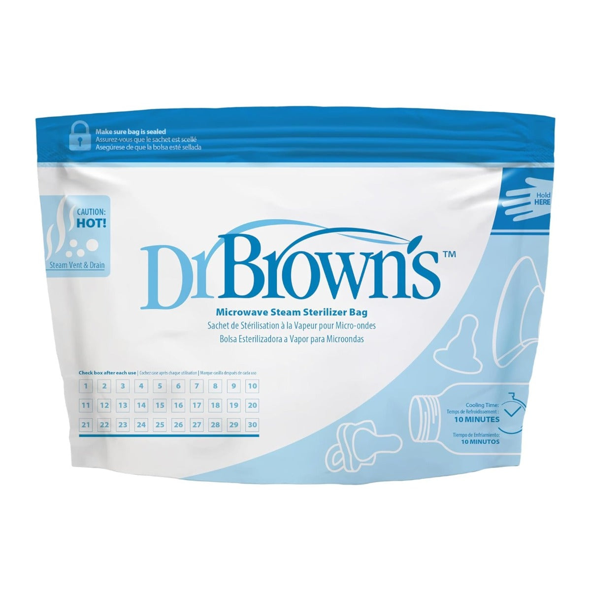 Dr. Brown's Microwave Steam Sterilizer Bags, 5 pack