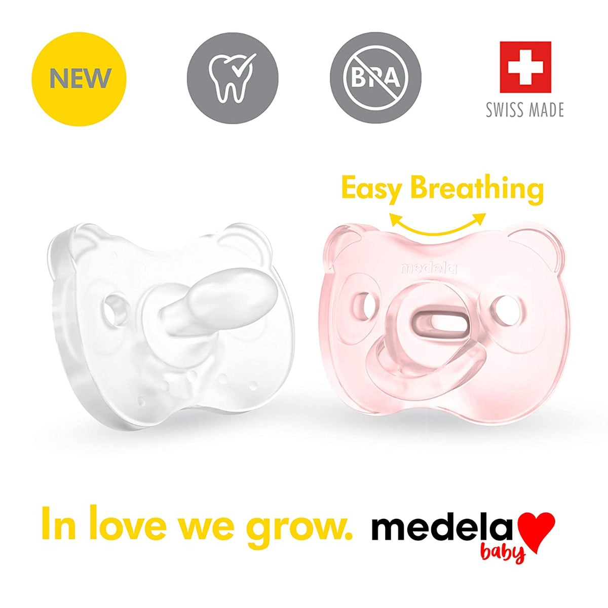 Medela Soft Silicone Soother, 2pk (0-6M) - 2 Colors - Pupsik Singapore