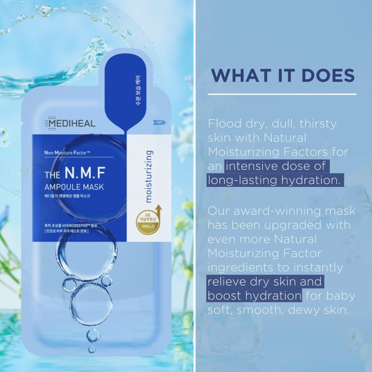 Mediheal THE N.M.F Ampoule Mask, Pack of 10 (Exp 10/26)