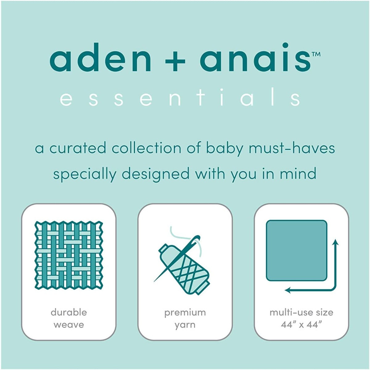 Aden Anais Essentials Snap Bib, 3pk (10 Designs) - Pupsik Singapore