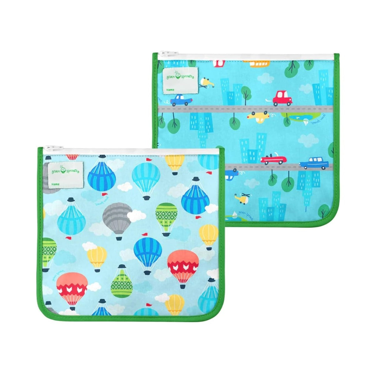 Green Sprouts Reusable Insulated Sandwich Bags, 2pk (5 Designs)
