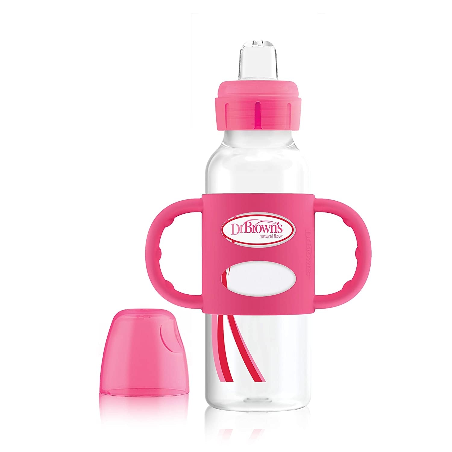 Dr. Brown's Milestones Sippy Bottle w Handles (Narrow) (8oz) (2 Colours) - Pupsik Singapore