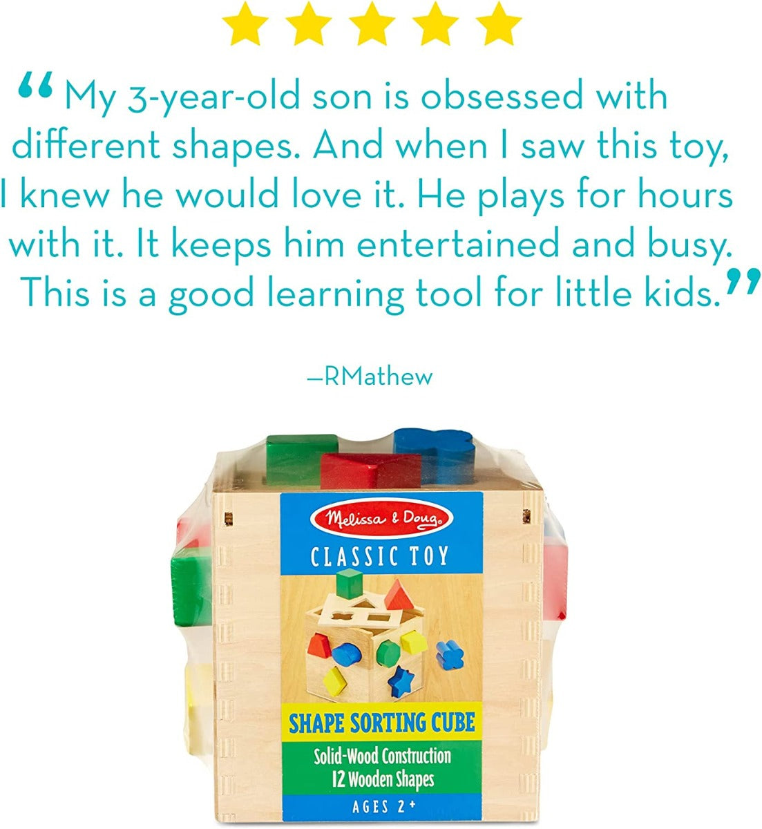Melissa & Doug Shape Sorting Cube Classic Toy