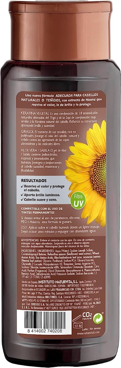 NaturVital ColourSafe Shampoo for Chesnut Hair, 300ml - Exp 10/28