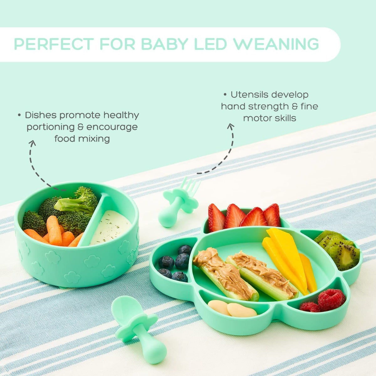 Grabease 4-Piece Self-Feeding Set (5 colors) - Pupsik Singapore