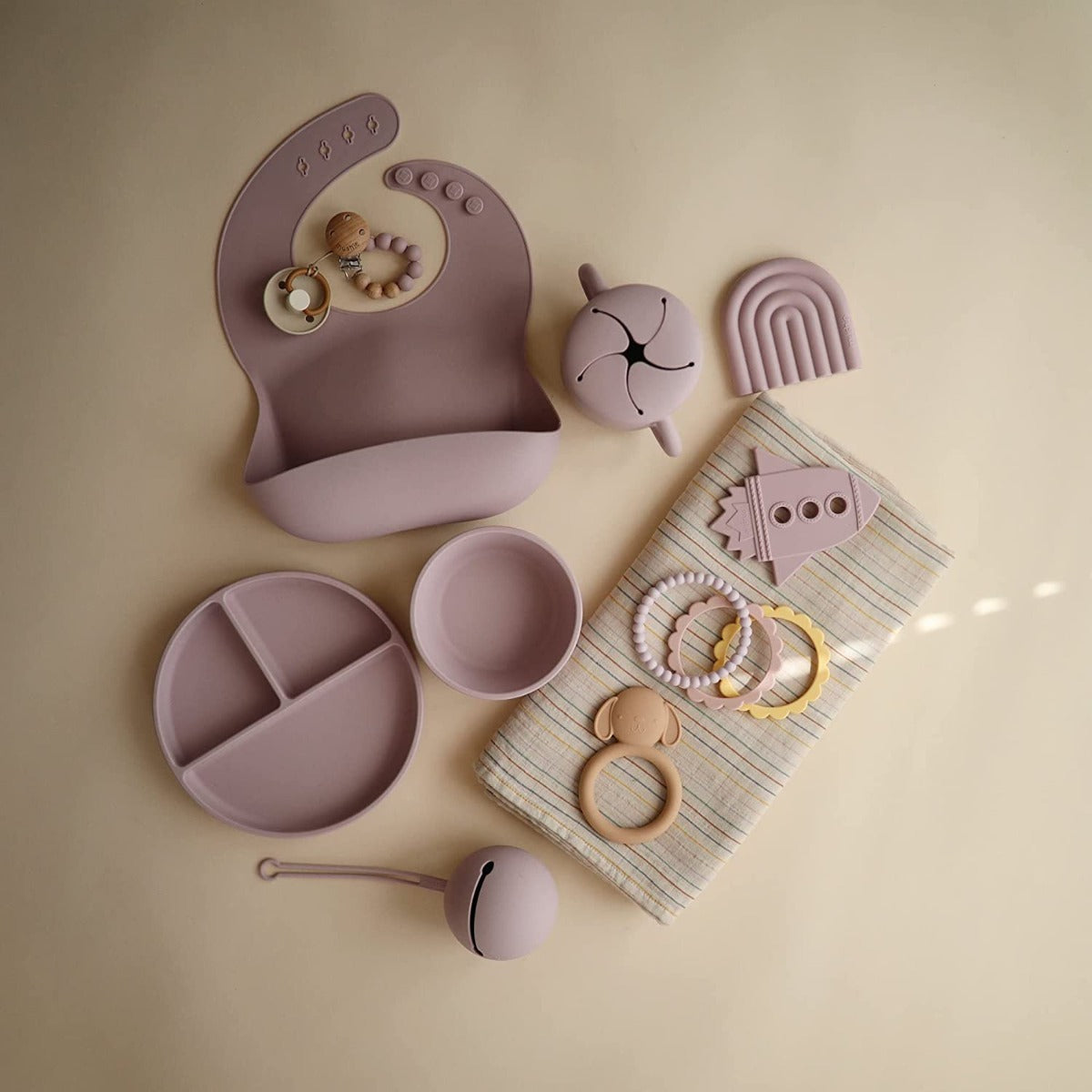 Mushie Silicone Suction Baby Plate (12 Colours) - Pupsik Singapore