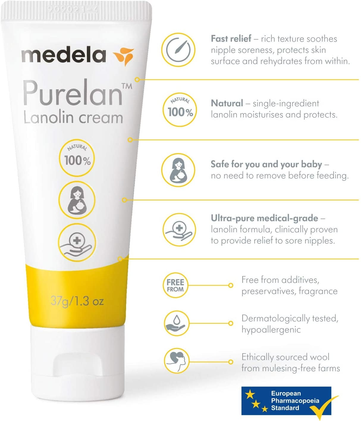 Medela Purelan Nipple Cream, 37g (exp 12/27)