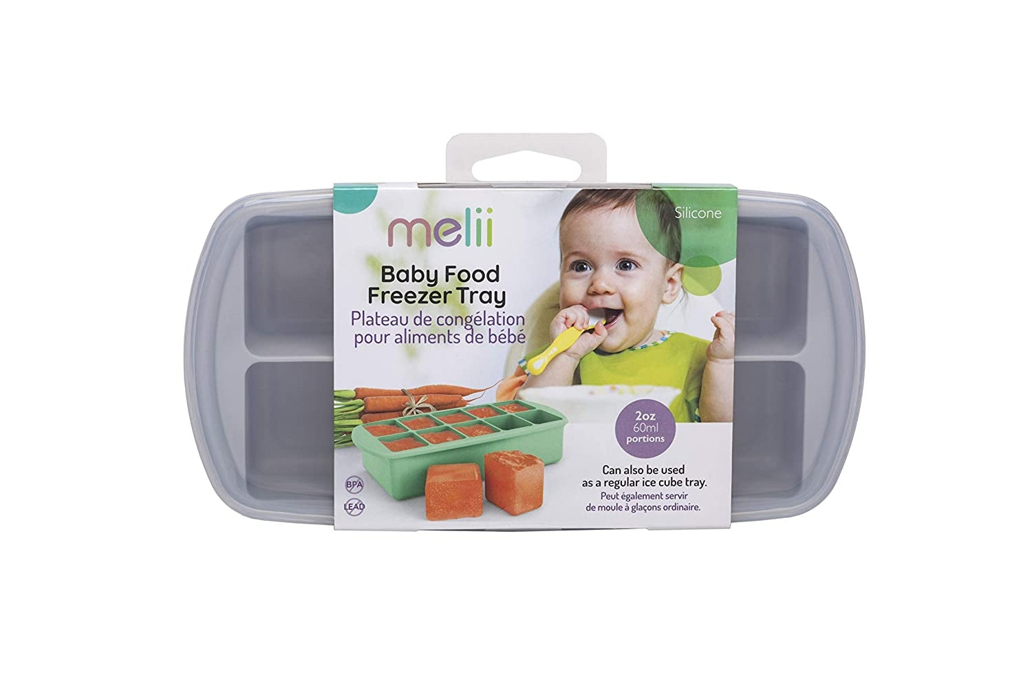 Melii Silicone Baby Food Freezer Tray (2 Colors) - Pupsik Singapore