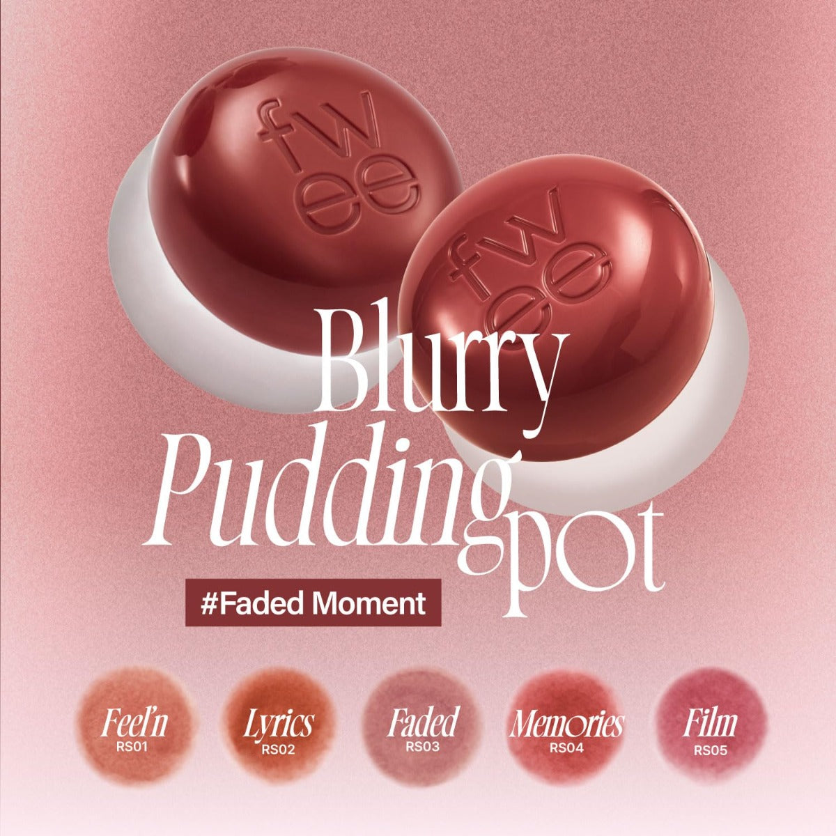 fwee Lip & Cheek Blurry Pudding Pot (30 Colors)