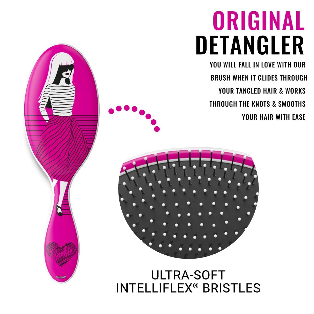 Wet Brush Detangler Brush Disney Barbie (1 Design) - Pupsik Singapore