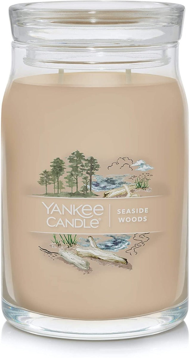 Yankee Candle Signature Large Jar Candle, 2-wicks (20oz) - Seaside Wood