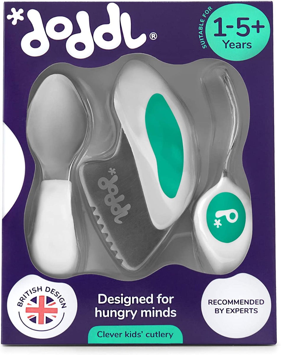 Doddl Baby Knife, Fork & Spoon Set (12m+) - 3 Colors