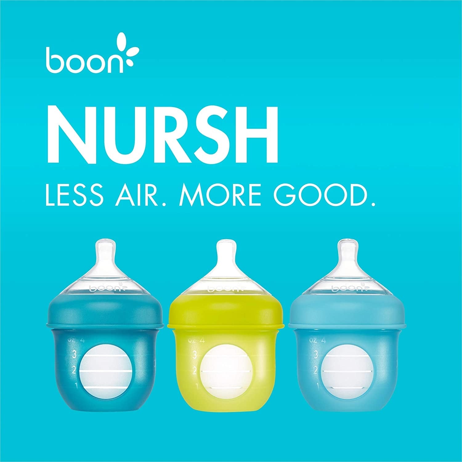 Boon Nursh Silicone Pouch Bottle, 4oz (3pk) (3 Colours) - Pupsik Singapore