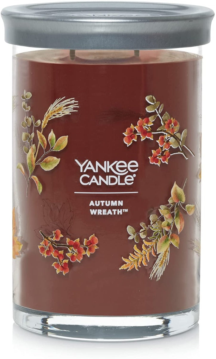 Yankee Candle Signature Large Tumbler Candle, 2-wicks (20oz) - Autumn Wreath