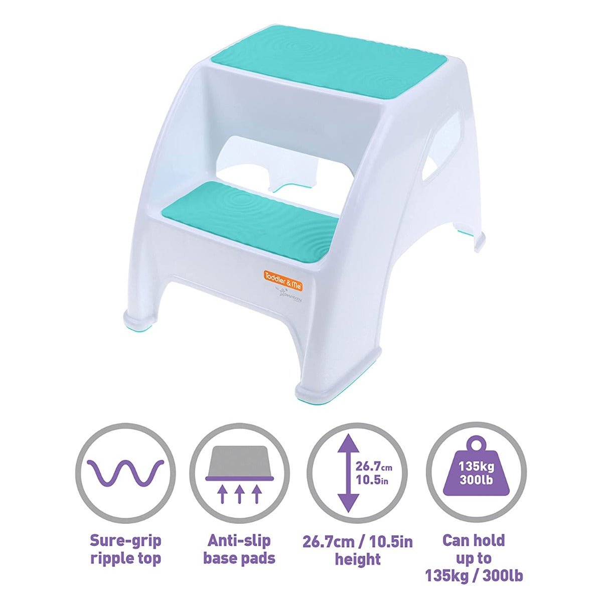 Dreambaby Toddler & Me™ 2 Step Stool - Aqua