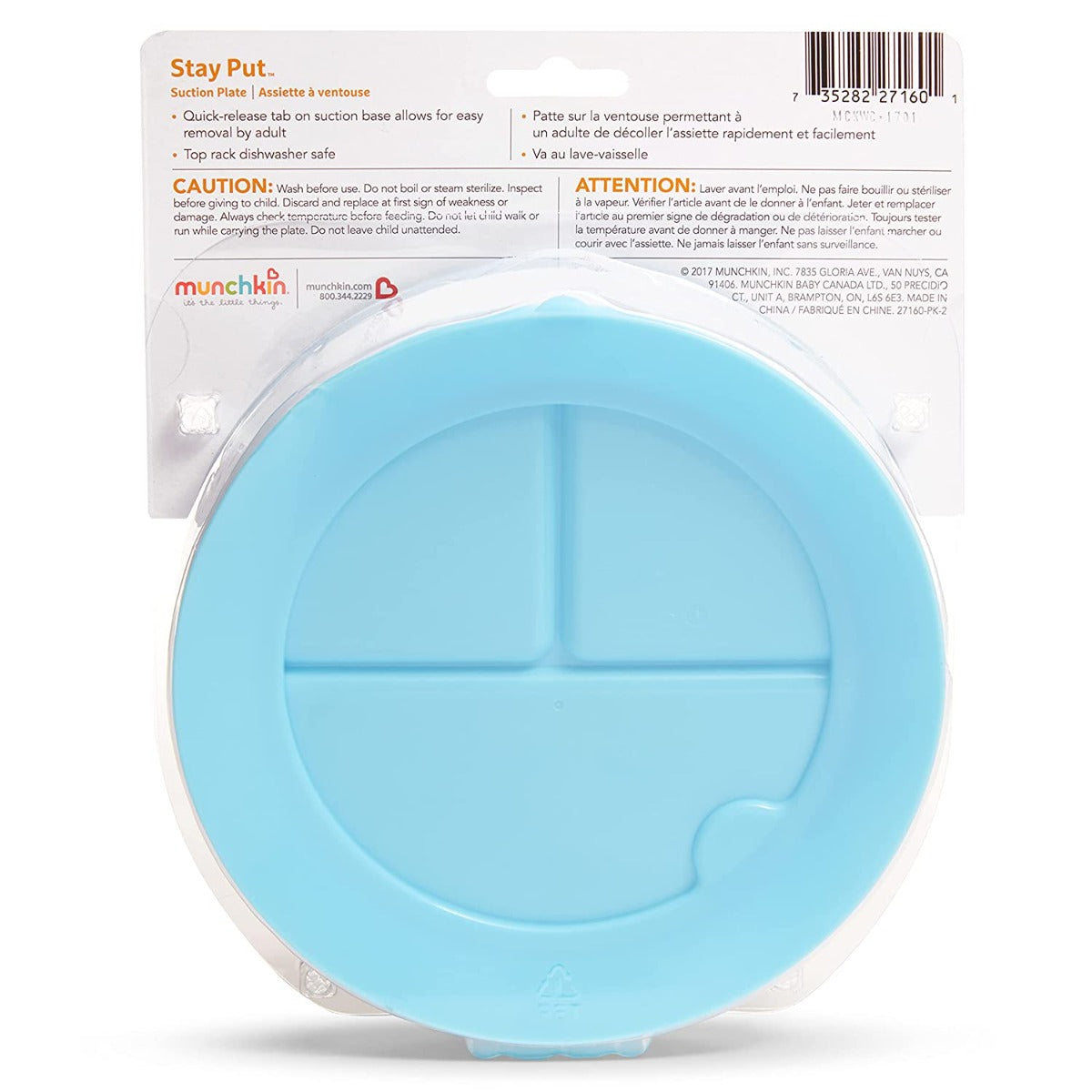 Munchkin Stay Put Suction Baby Plate (4 Colours) - Pupsik Singapore