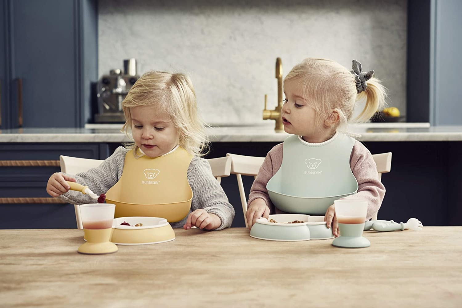 Baby Bjorn Baby Spoon & Fork (4pc) (2 Colours) - Made in Sweden - Pupsik Singapore