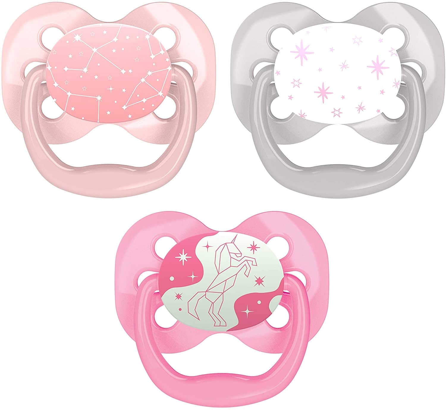 Dr. Brown's Advantage Baby Pacifiers - Stage 1 (0-6m) (3pc) - Pink