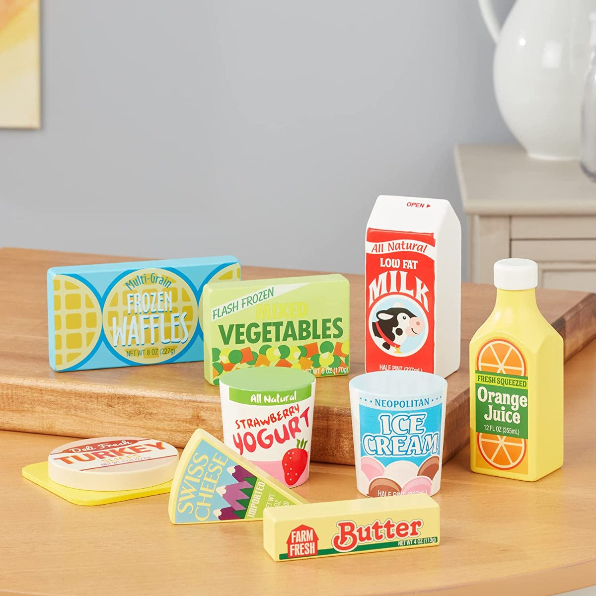 Melissa & Doug Fridge Food Wooden Play Food Set
