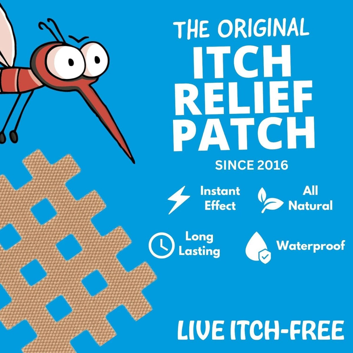 Moskinto Anti-Itch Relief Mosquito Patches, 24pcs (Exp 12/26)