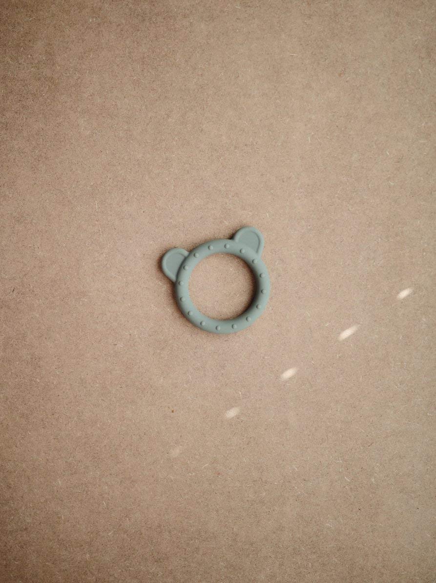 Mushie Silicone Bear Teether - Dried Thyme