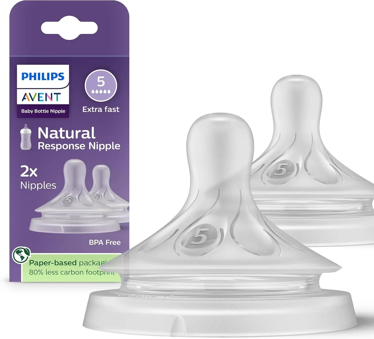 Philips Avent Silicone Natural Response Nipples, 2/3pk (6 Sizes) - Pupsik Singapore