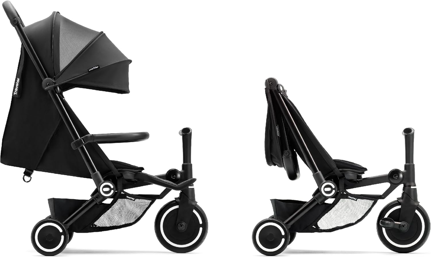 smarTrike Traveler 4 In 1 Convertible Stroller - Onyx Black