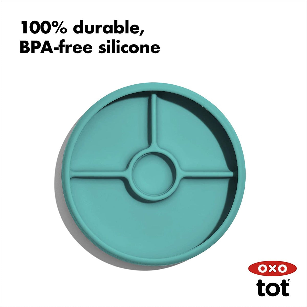 OXO Tot Divided Silicone Plate (3 Colors) - Pupsik Singapore