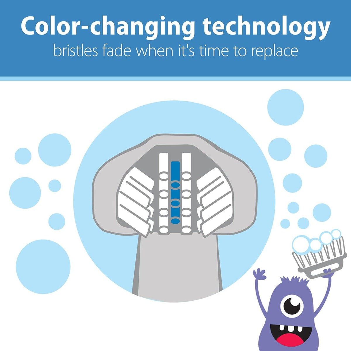 Dr. Brown's ToothScrubber Toddler Toothbrush - Purple Monster