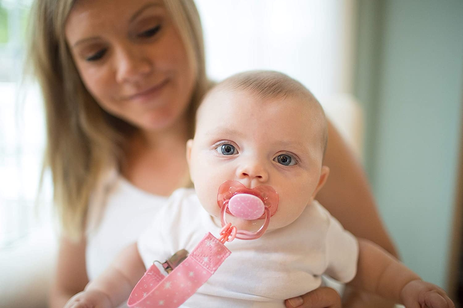 Dr. Brown's Advantage Baby Pacifiers with Clip - Stage 1 (0-6m) (2pc) - Pink