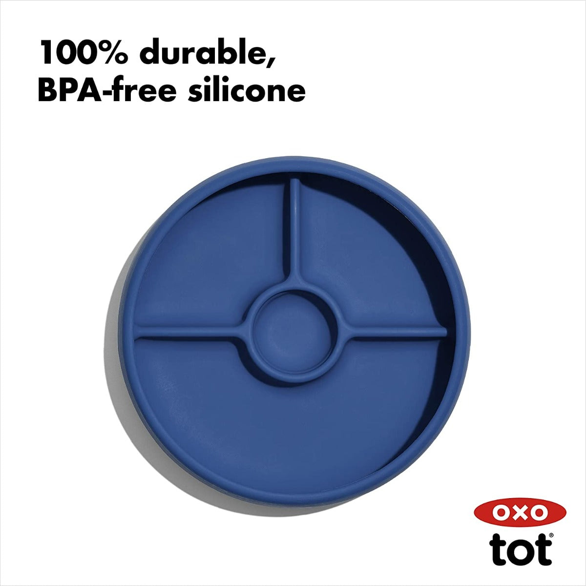 OXO Tot Divided Silicone Plate (3 Colors) - Pupsik Singapore