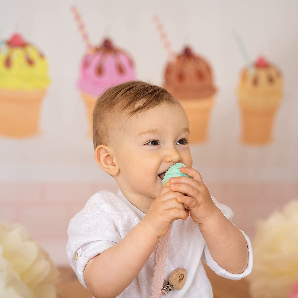 NatureBond Ice Cream Silicone Baby Teether (5 Colours)