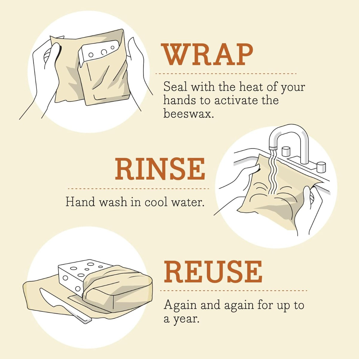 Bee's Wrap Reusable Vegan Food Wrap, Assorted 3pk - Bees + Bears