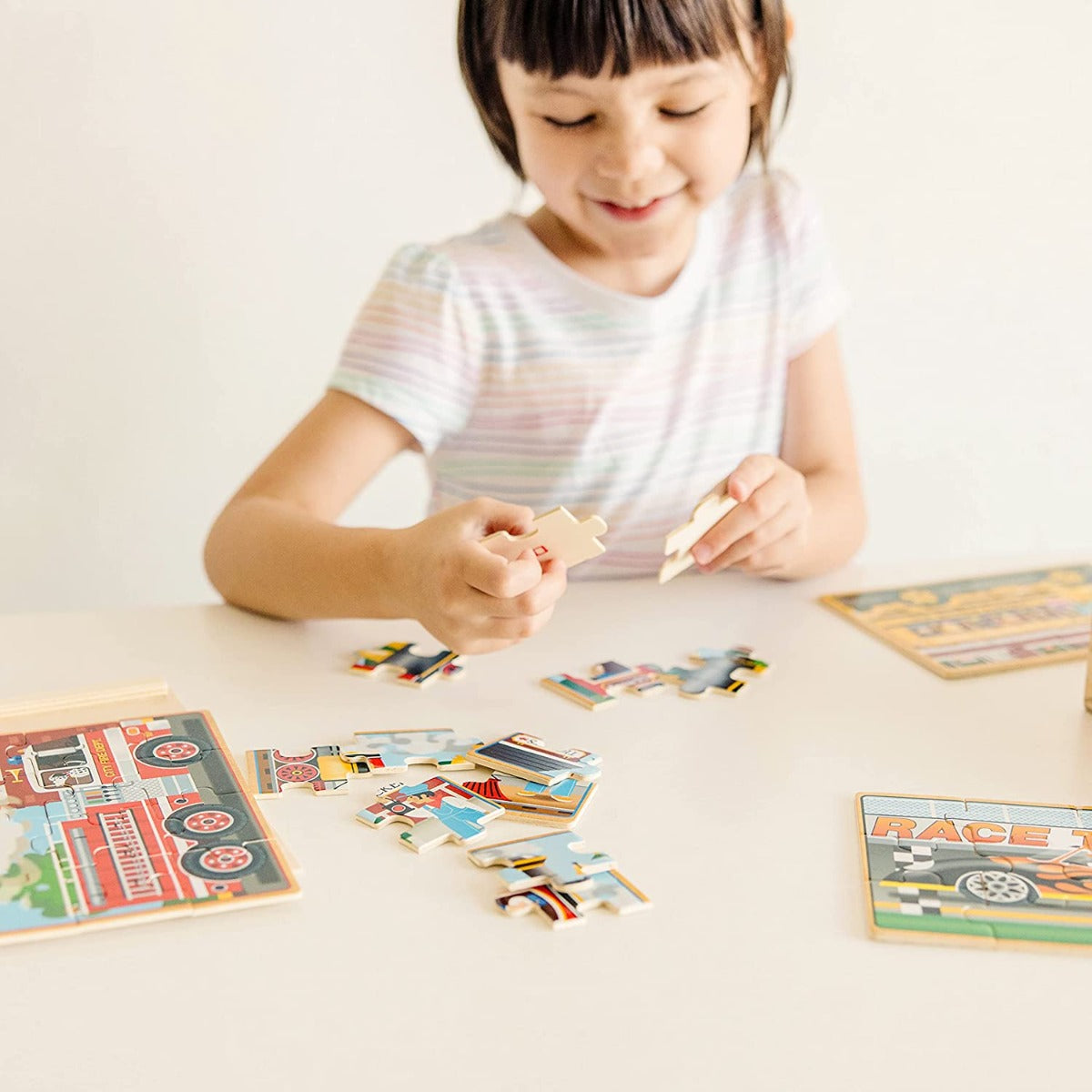 Melissa & Doug Jigsaw Puzzles in a Box, 4 x 12pcs (4 Designs) - Pupsik Singapore