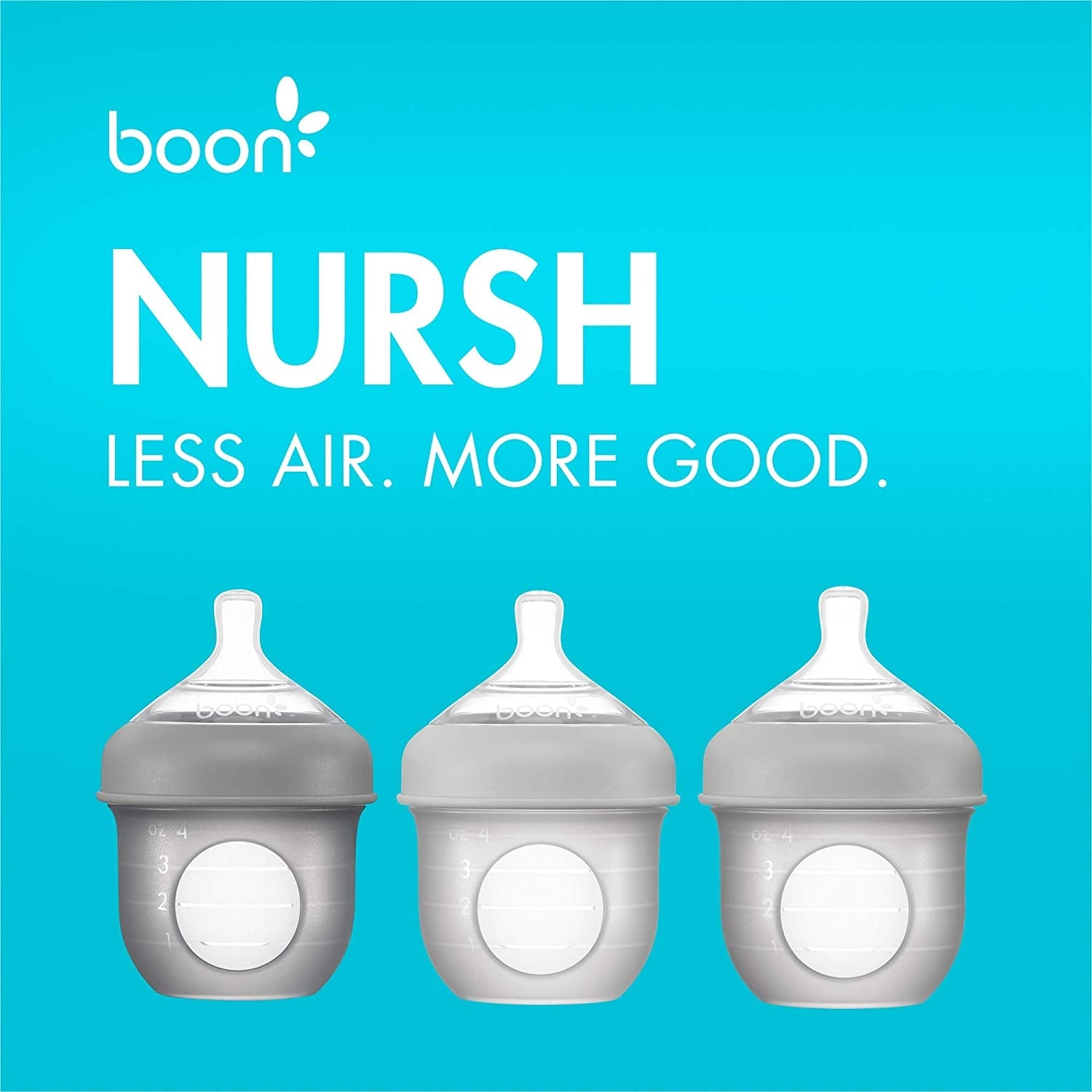Boon Nursh Silicone Pouch Bottle, 4oz (3pk) (3 Colours) - Pupsik Singapore