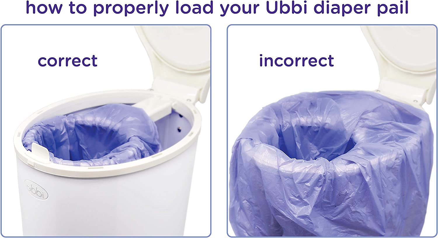 Ubbi Plastic Bags for Diaper Bin (75 pcs)