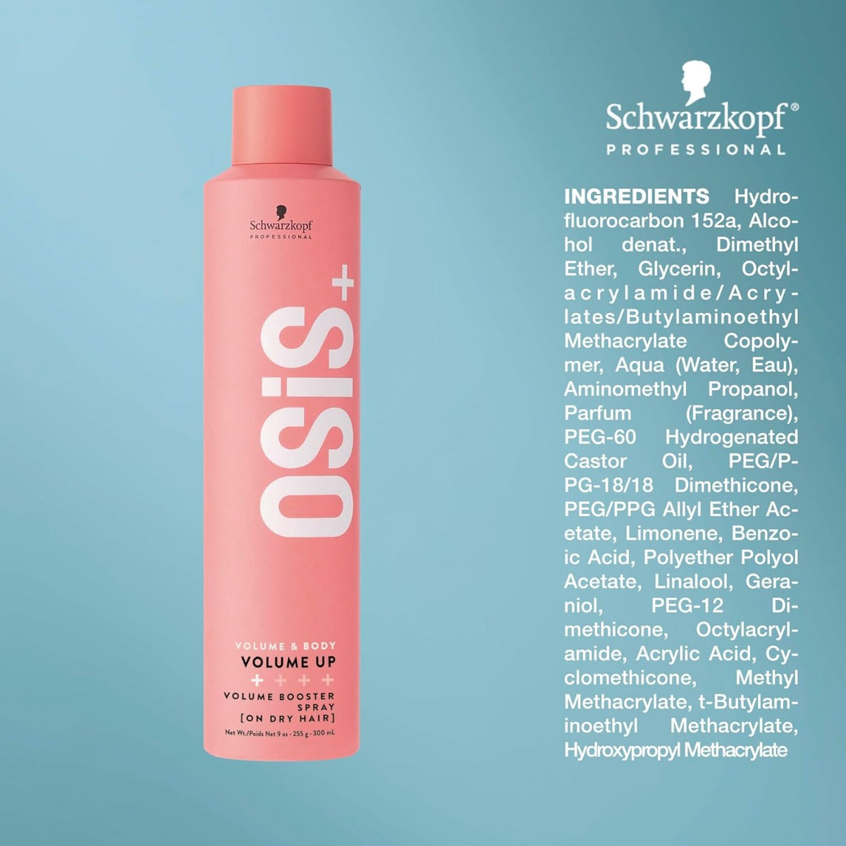 Schwarzkopf Osis+ Volume Up Booster Spray (300ml) - Exp 03/27 [Damaged Cap]