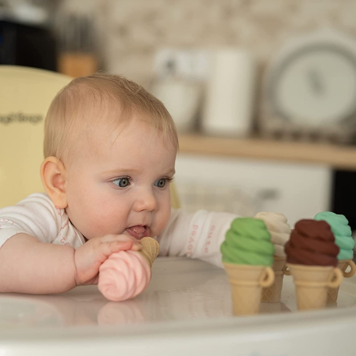 NatureBond Ice Cream Silicone Baby Teether (5 Colours) - Pupsik Singapore