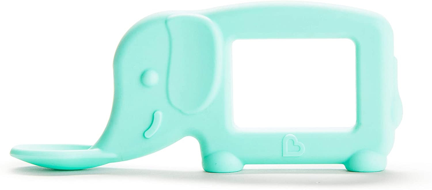 Munchkin The Baby Toon Silicone Elephant Teether Spoon - Mint