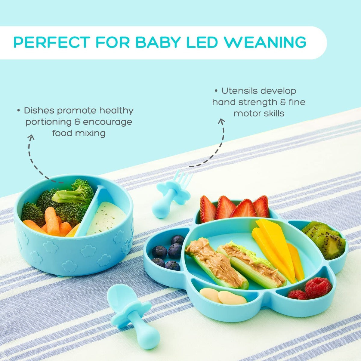 Grabease 4-Piece Self-Feeding Set (5 colors) - Pupsik Singapore
