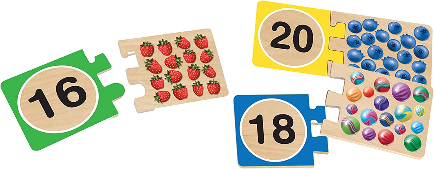 Melissa & Doug Self-Correcting Number Puzzles with Box, 40pcs