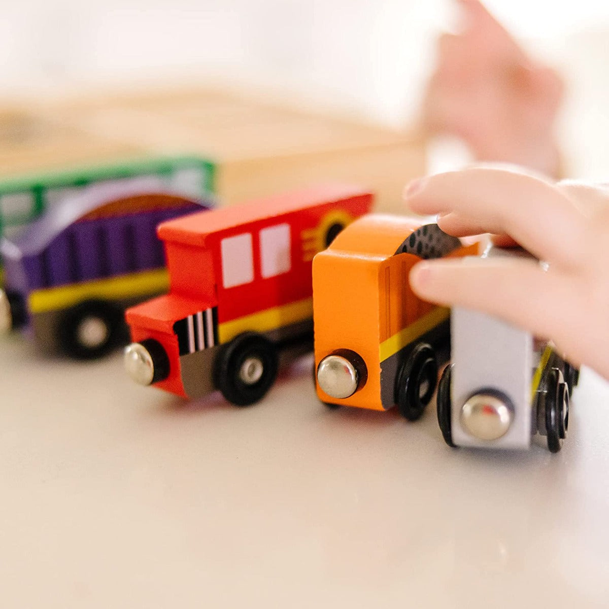 Melissa & Doug Wooden Train & Cars Set
