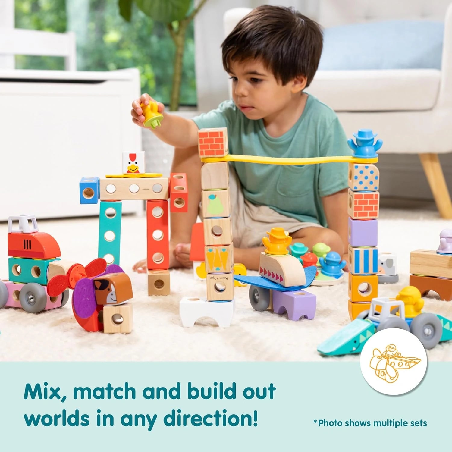 Melissa & Doug Blockables Play Set (6 Types)