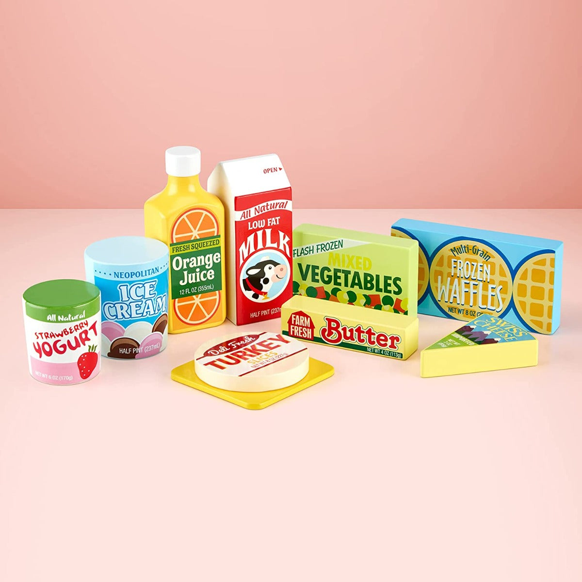 Melissa & Doug Fridge Food Wooden Play Food Set