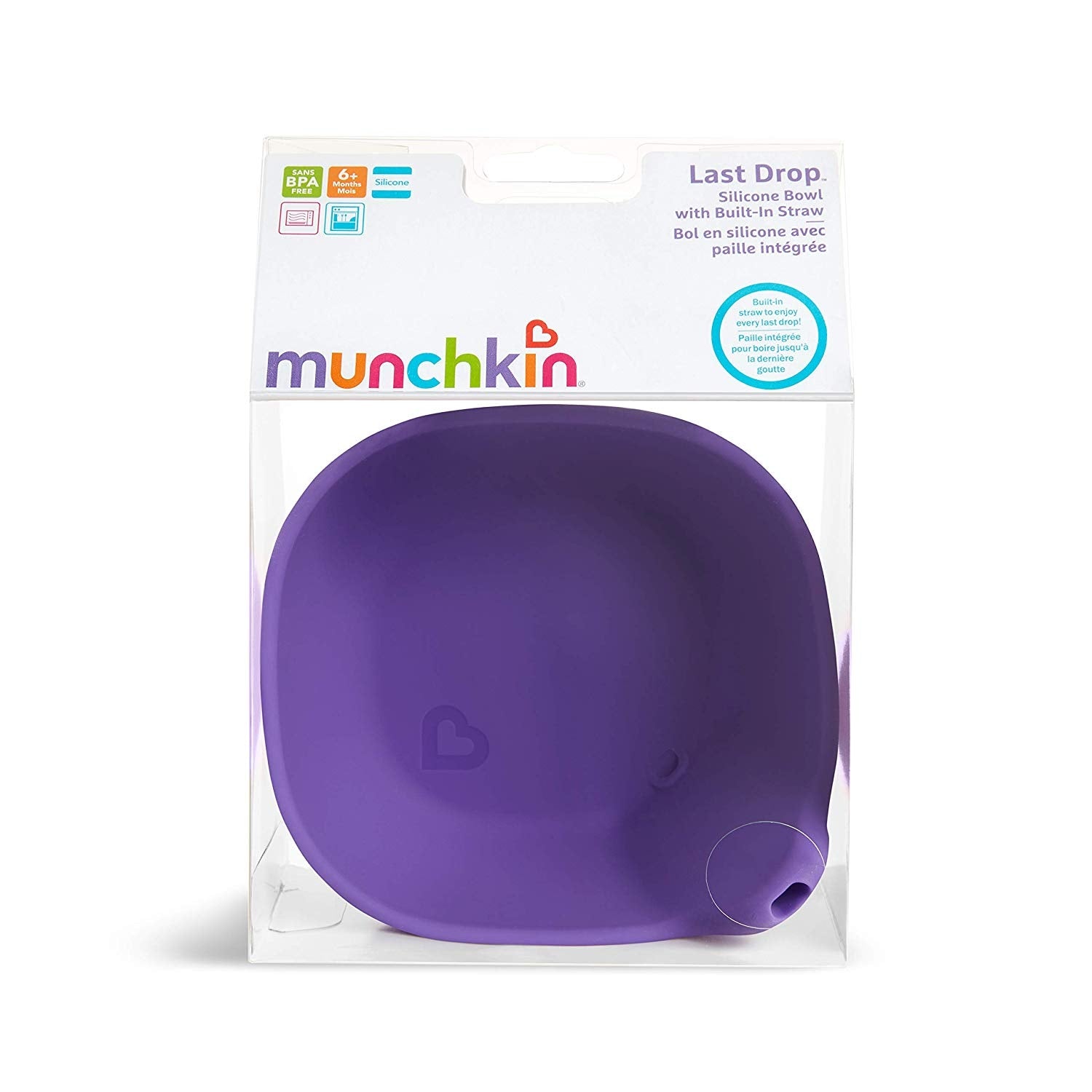 Munchkin Last Drop Silicone Straw Bowl - Pupsik Singapore