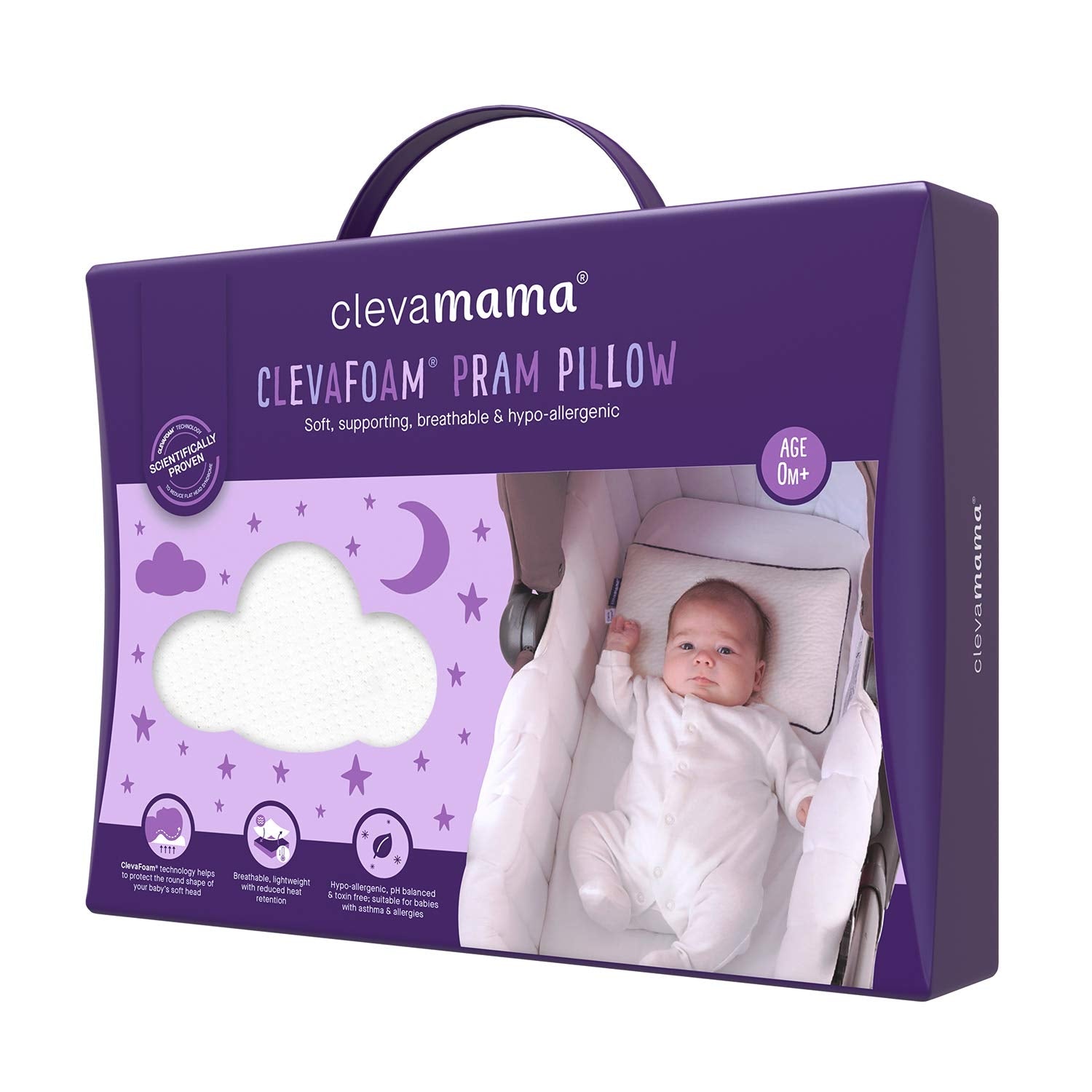 Clevamama ClevaFoam Pram Pillow (New 3101 Model)