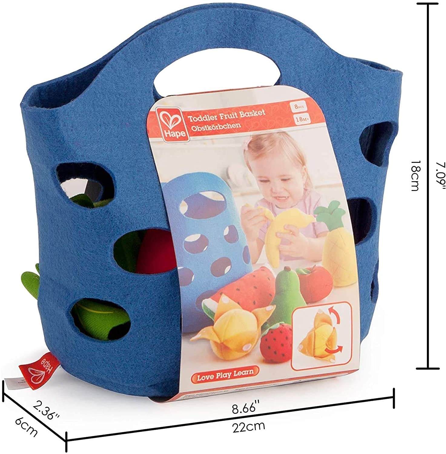 Hape Toddler Fruit Basket Soft Toys