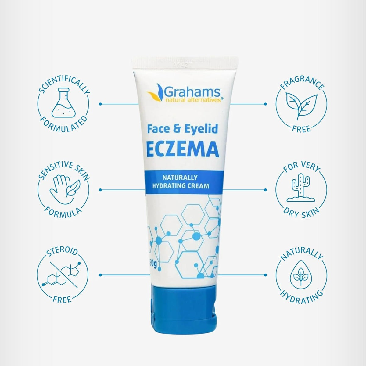 Grahams Natural Face & Eyelid Eczema Cream, 50g (Exp 03/28)