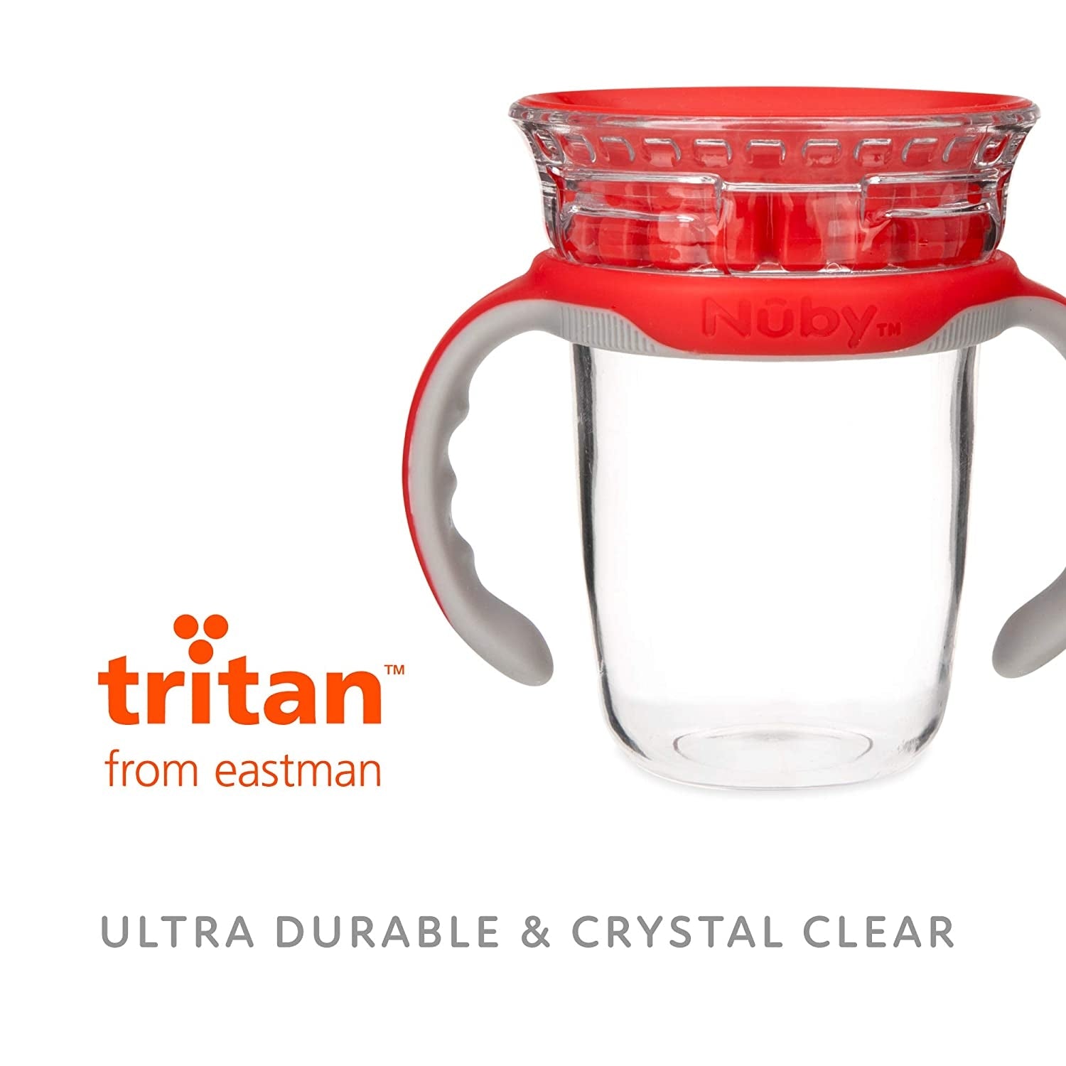 Nuby 360 Edge 2-Stage Drinking Rim Tritan Cup, 240ml (3 Colors) - Pupsik Singapore